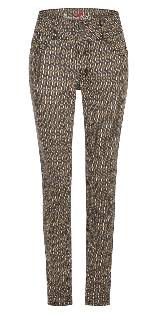 Tummyless cropped stretch twill