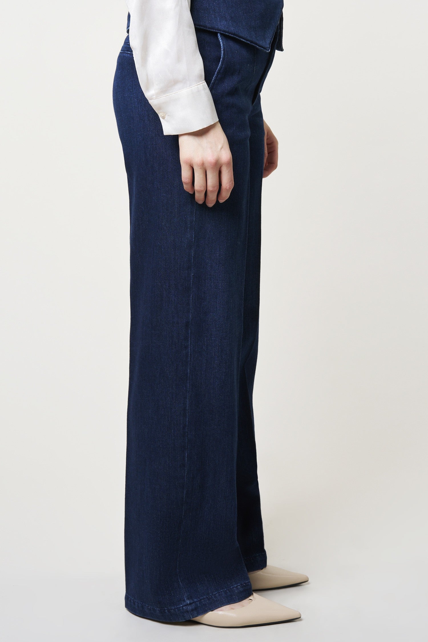 Marlene wide leg - lurex denim