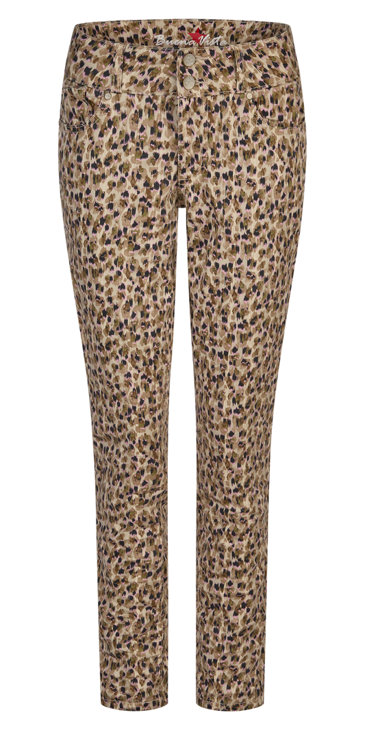 Tummyless cropped stretch twill