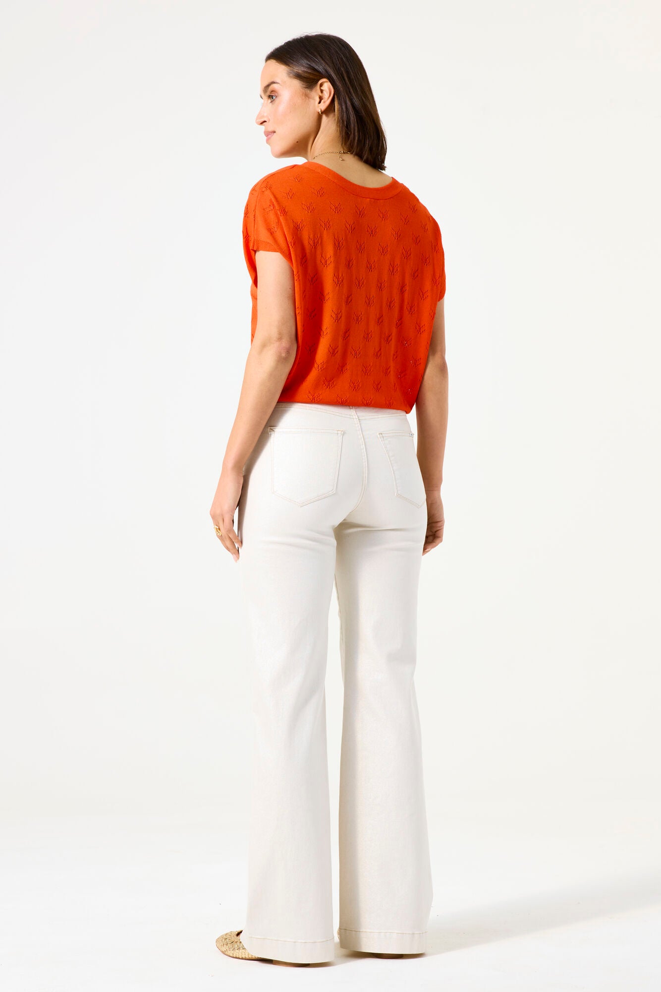 Kurzarmpullover in rot