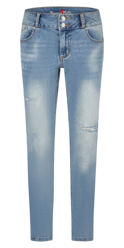 Tummyless cropped stretch denim