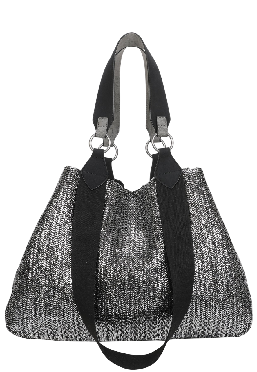 Schultertasche Izzy Medium Limited Silver Black