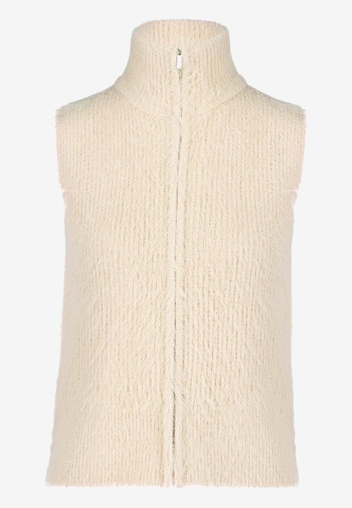 Strickjacke Kurz ohne Arm | color: Beige