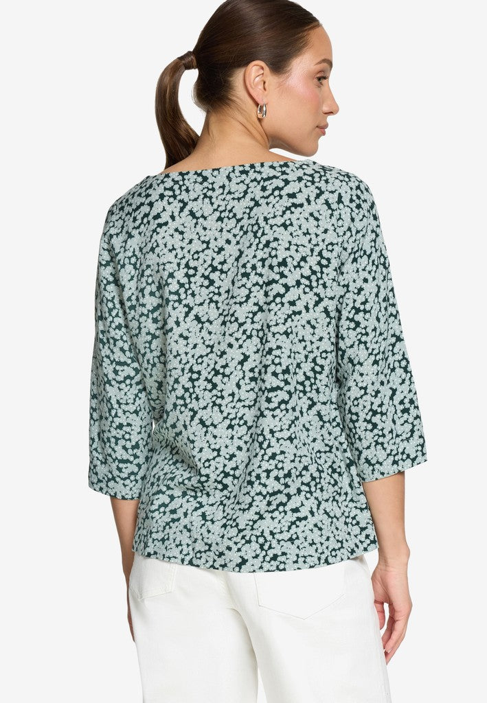 Bluse Kurz 3/4 Arm | color: Blau/Grün