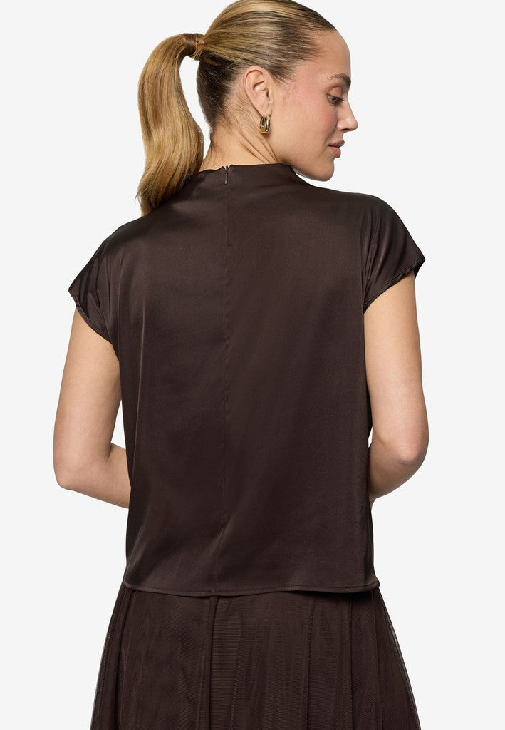 Bluse Kurz 1/2 Arm | color: Braun