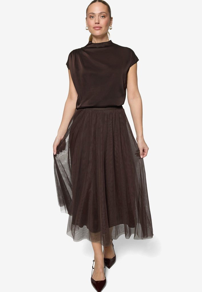 Bluse Kurz 1/2 Arm | color: Braun