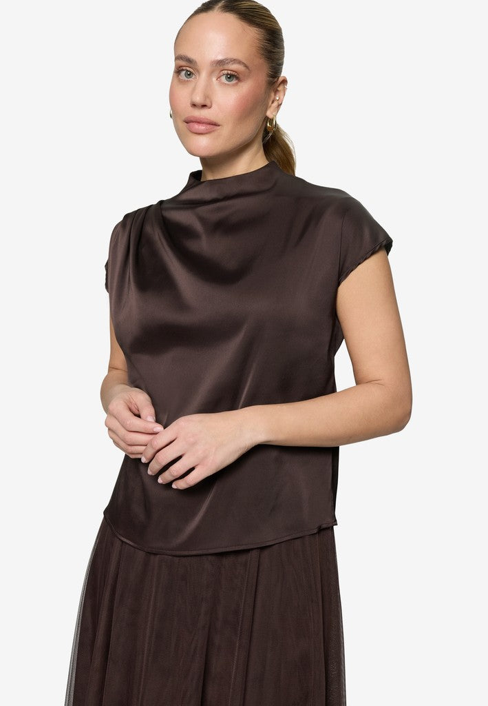 Bluse Kurz 1/2 Arm | color: Braun
