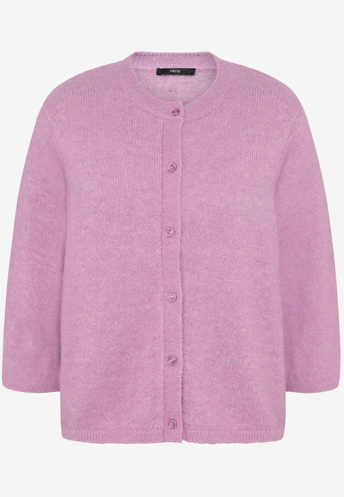 Strickjacke Kurz 3/4 Arm | color: Rosa/Violett