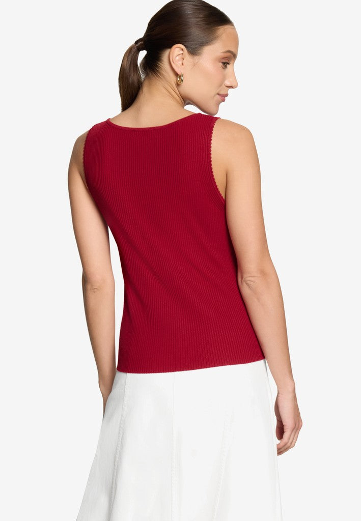 Strickpullover Kurz ohne Arm | color: Rot