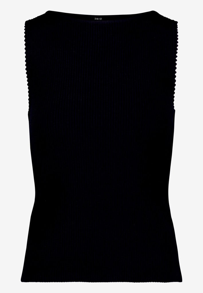 Strickpullover Kurz ohne Arm | color: Blau