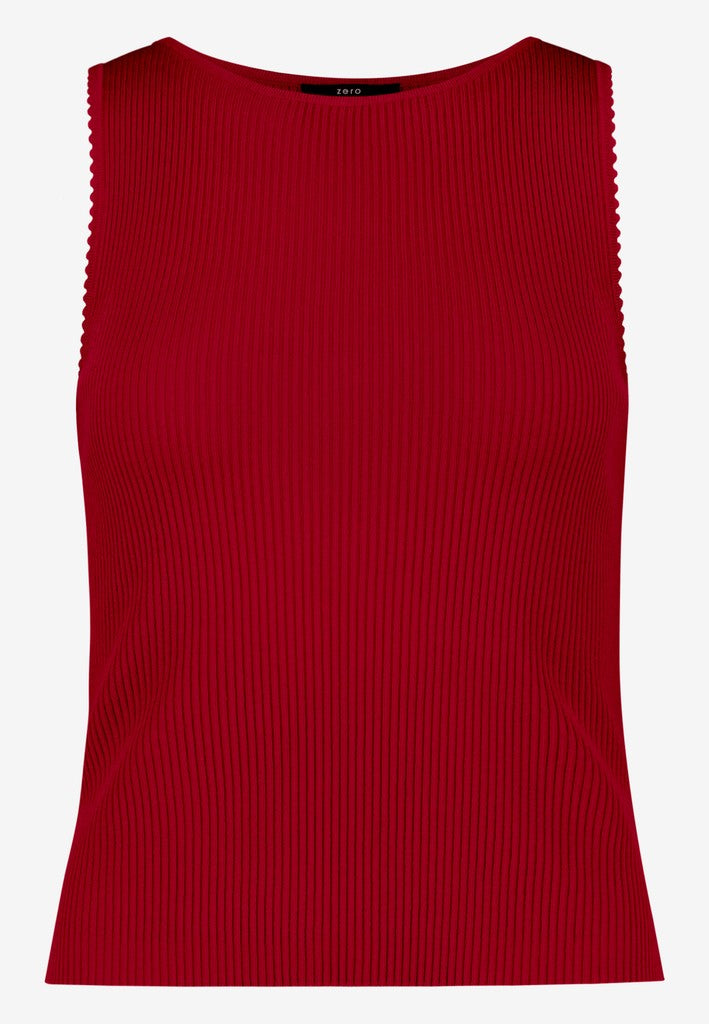 Strickpullover Kurz ohne Arm | color: Rot
