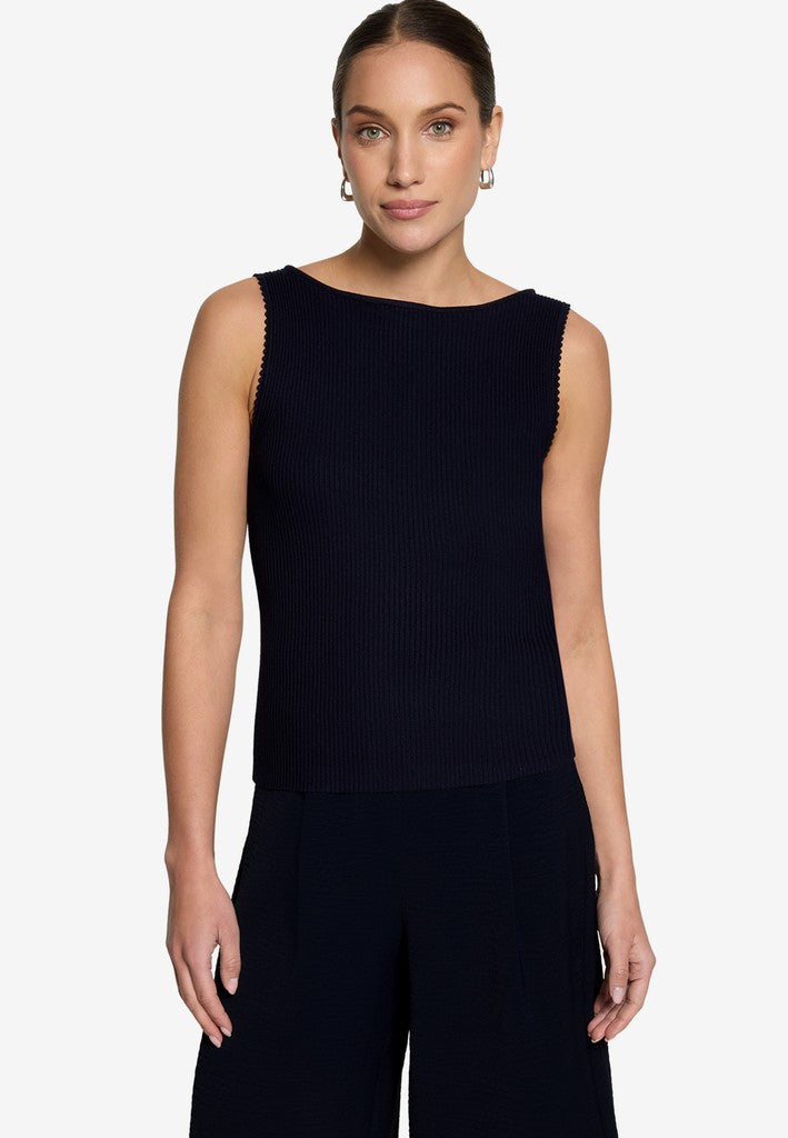 Strickpullover Kurz ohne Arm | color: Blau