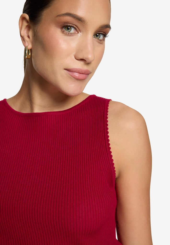 Strickpullover Kurz ohne Arm | color: Rot