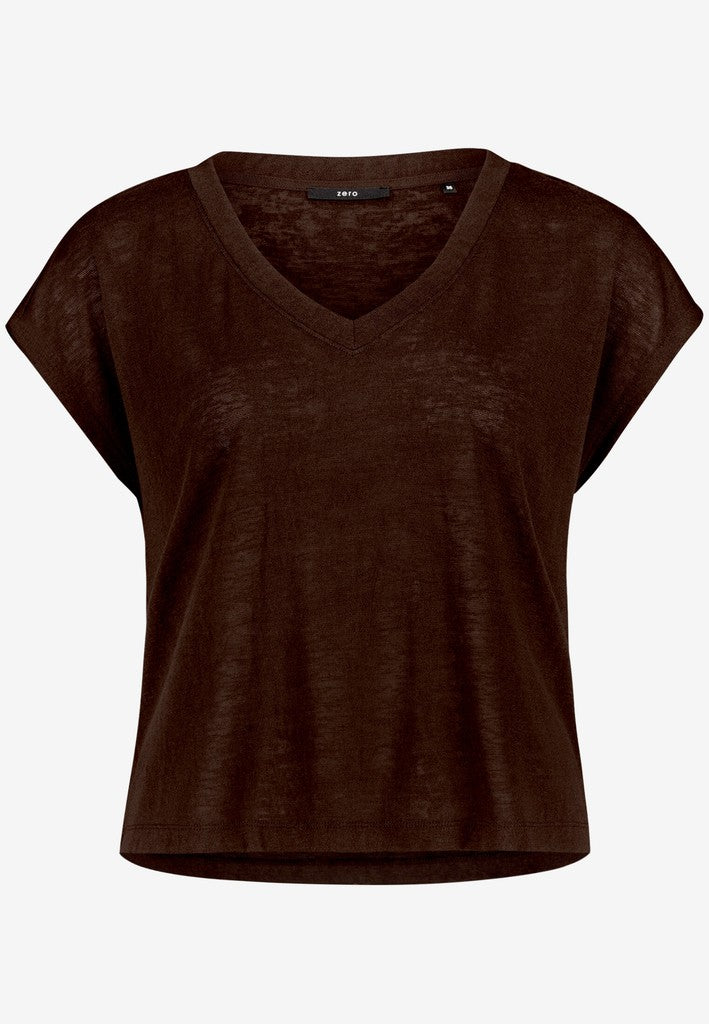 Shirt Kurz ohne Arm | color: Braun