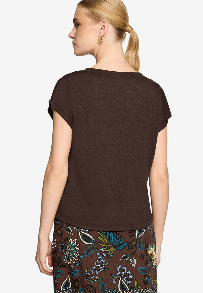 Shirt Kurz ohne Arm | color: Braun