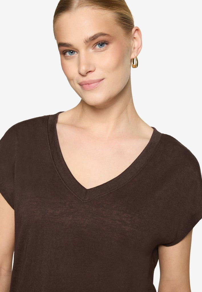 Shirt Kurz ohne Arm | color: Braun