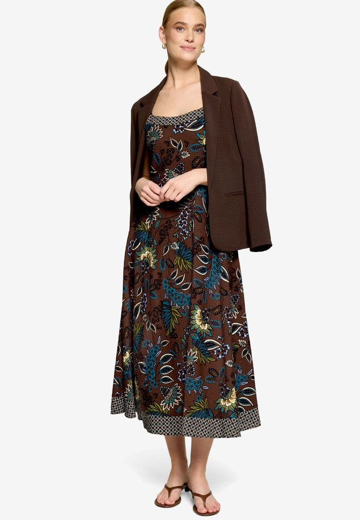 Kleid Lang ohne Arm | color: Braun/Blau