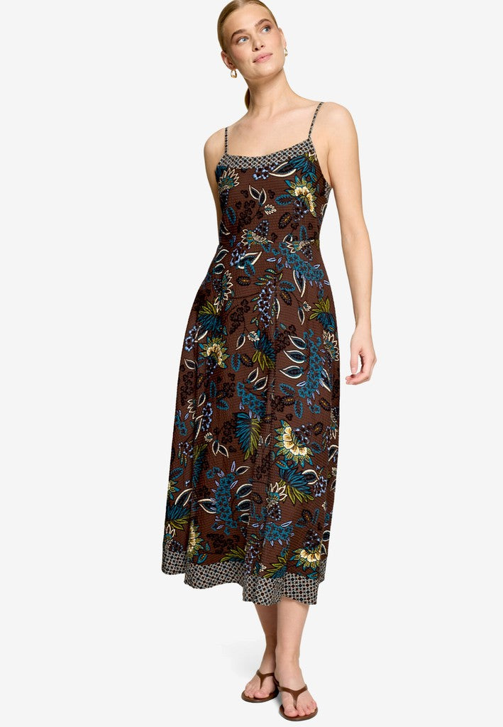 Kleid Lang ohne Arm | color: Braun/Blau