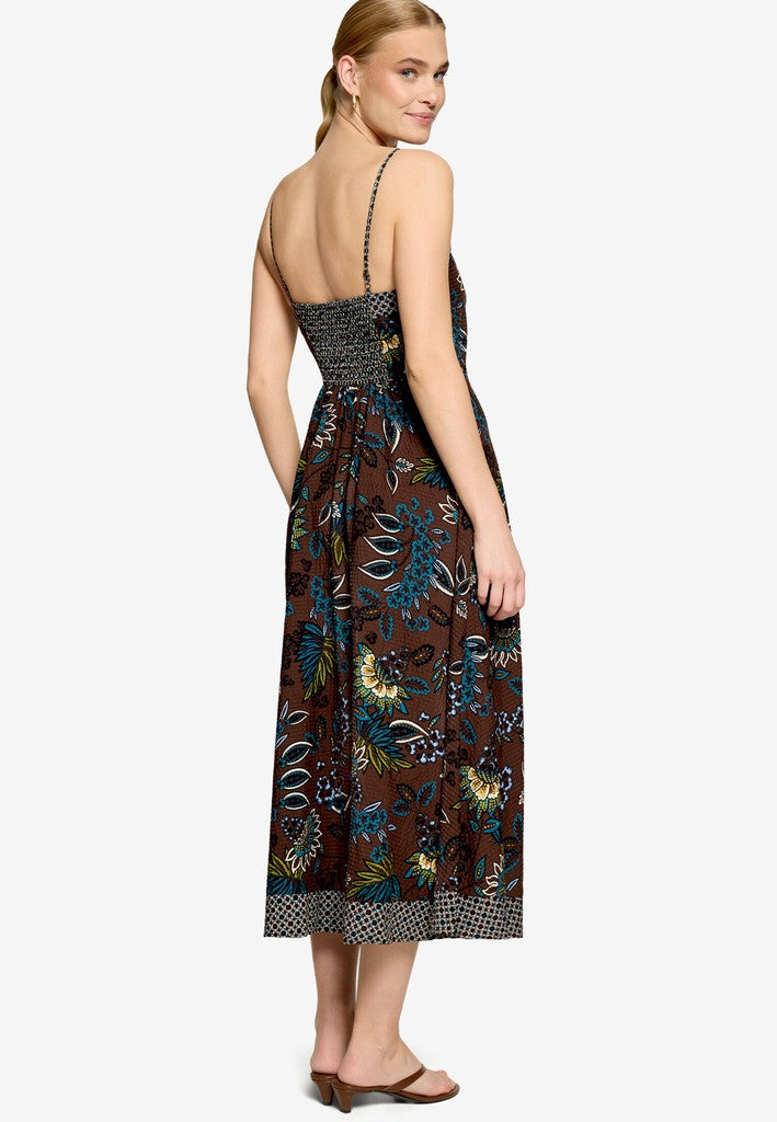 Kleid Lang ohne Arm | color: Braun/Blau