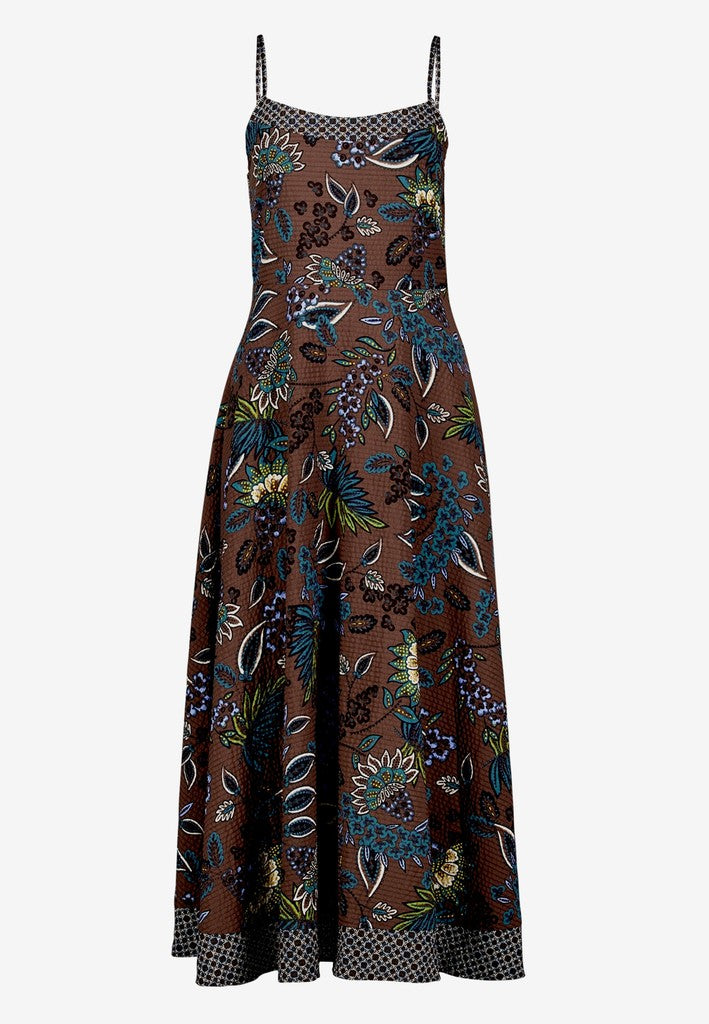 Kleid Lang ohne Arm | color: Braun/Blau