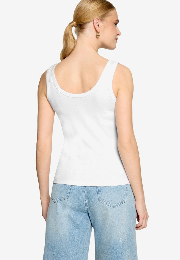 Top Kurz Tanktop | color: Weiß
