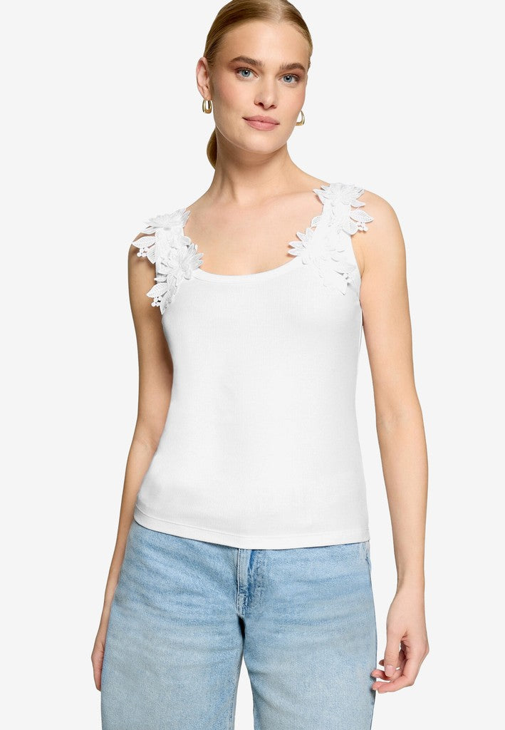 Top Kurz Tanktop | color: Weiß