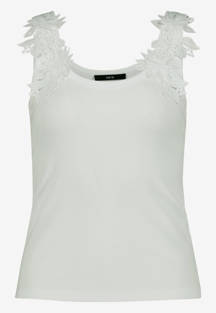 Top Kurz Tanktop | color: Weiß