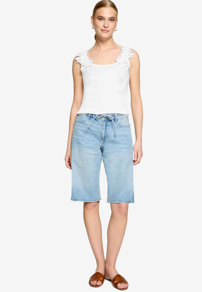 Top Kurz Tanktop | color: Weiß
