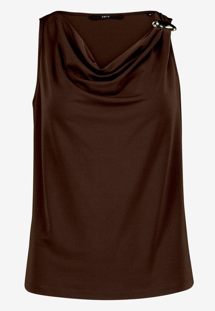 Shirt Kurz ohne Arm | color: Braun
