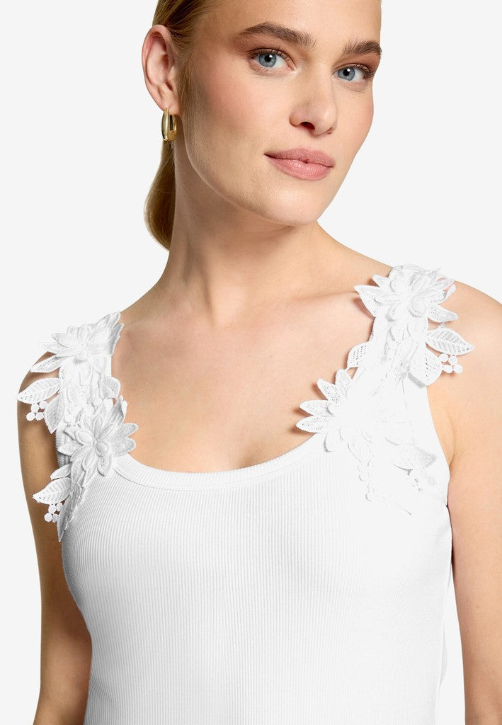 Top Kurz Tanktop | color: Weiß