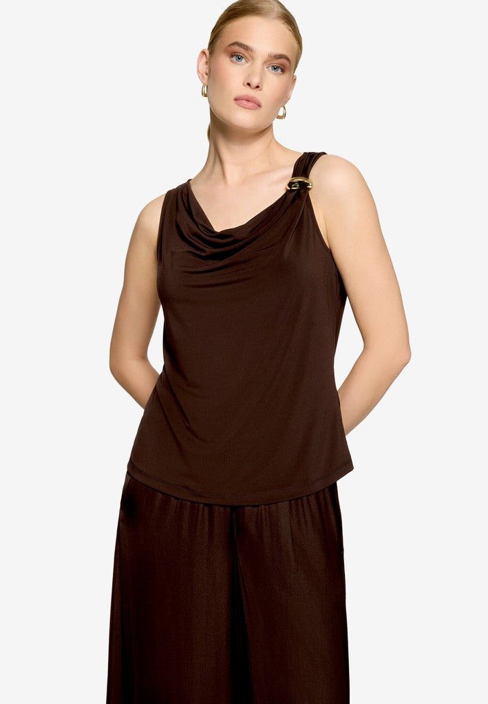 Shirt Kurz ohne Arm | color: Braun