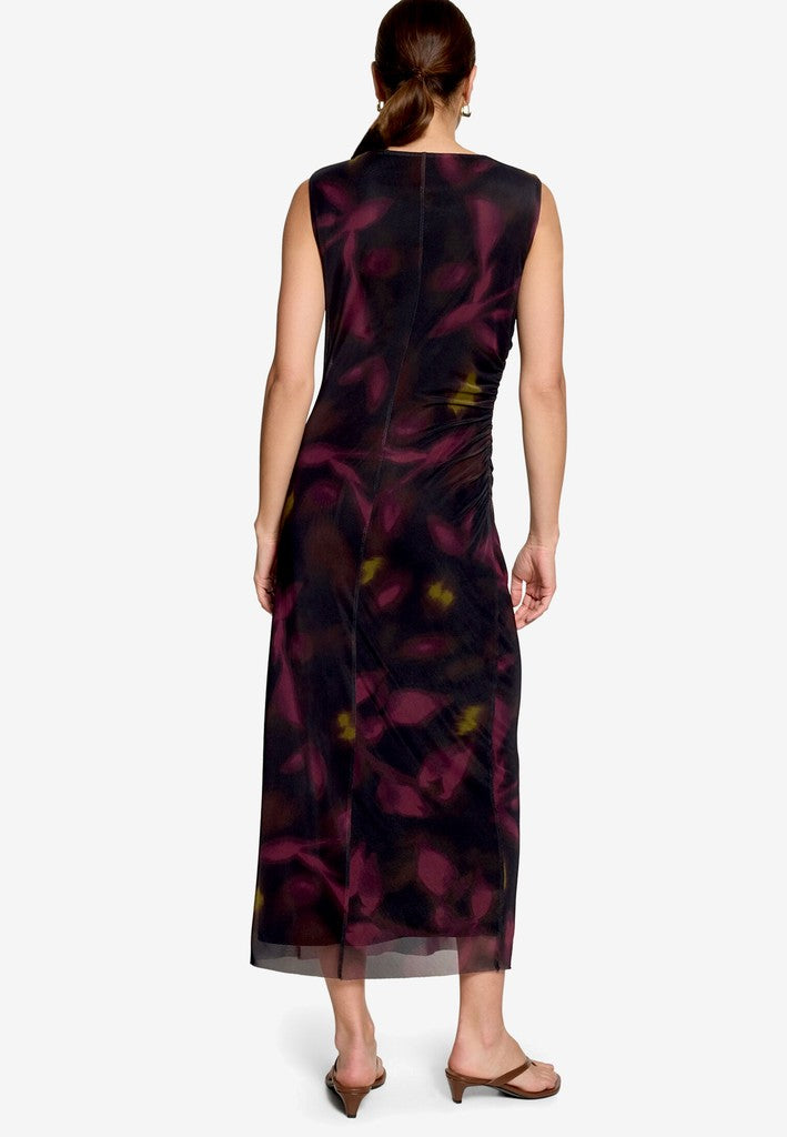 Kleid Lang ohne Arm | color: Schwarz/Violett/Gelb