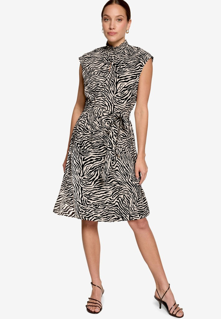 Kleid Kurz ohne Arm | color: Schwarz/Beige