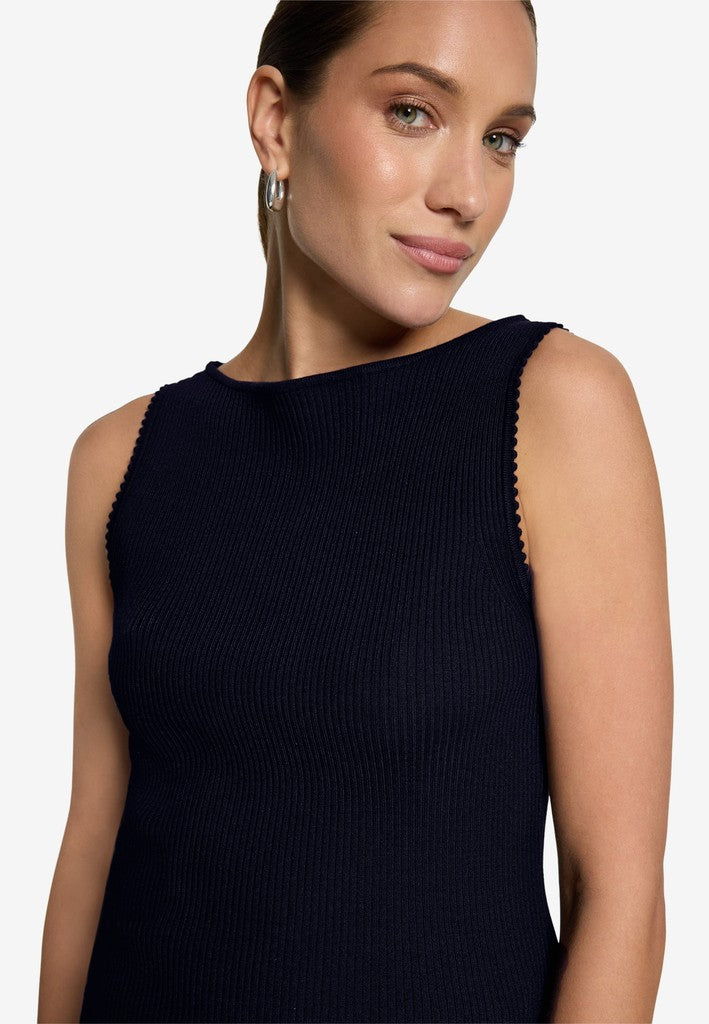 Strickpullover Kurz ohne Arm | color: Blau