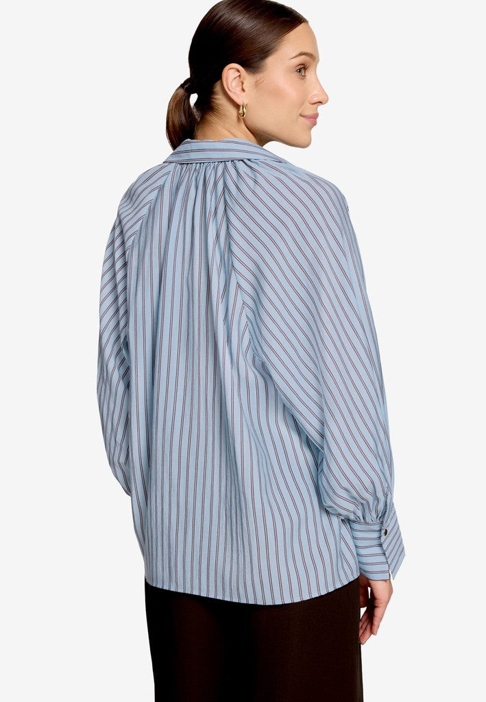 Bluse Lang 1/1 Arm | color: Blau/Braun