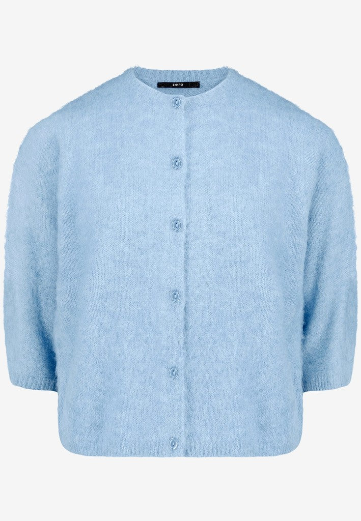 Strickjacke Kurz 3/4 Arm | color: Blau