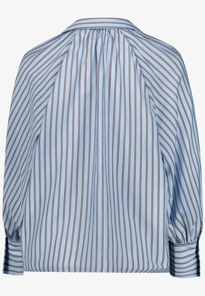 Bluse Lang 1/1 Arm | color: Blau/Braun