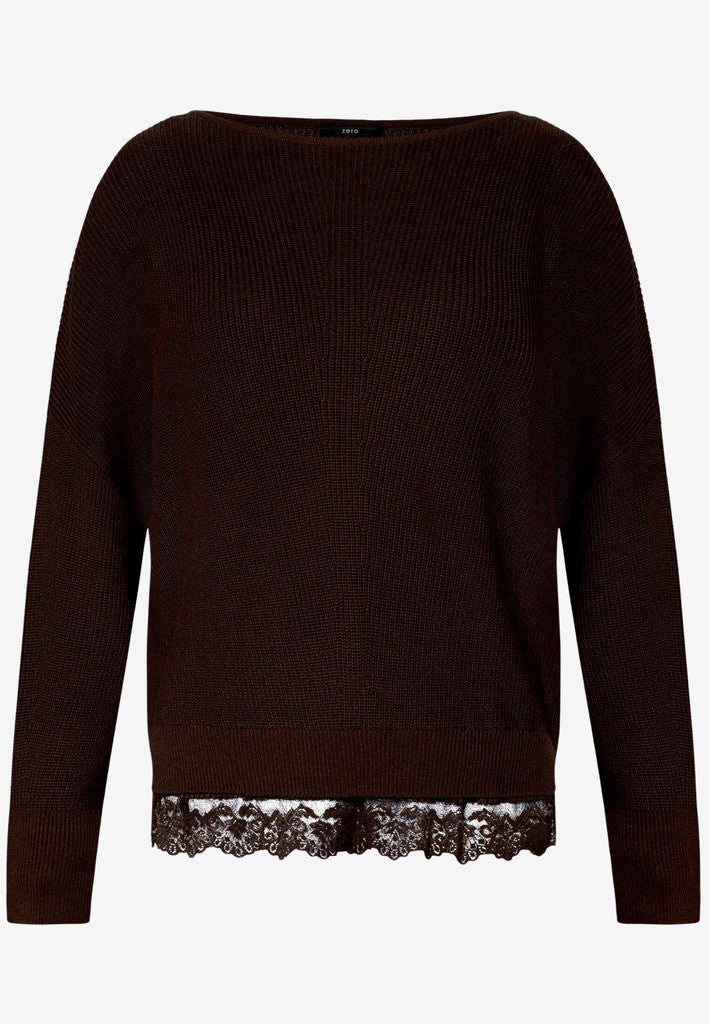 Strickpullover Kurz 1/1 Arm | color: Braun