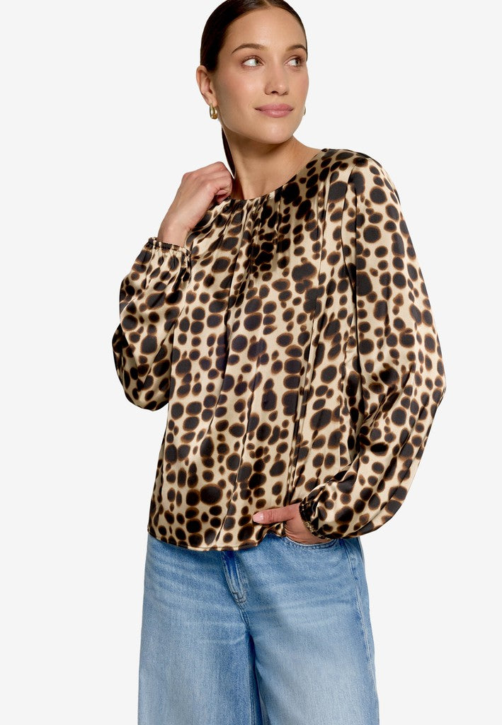 Bluse Kurz 1/1 Arm | color: Braun