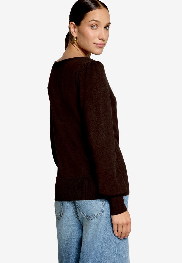 Strickpullover Kurz 1/1 Arm | color: Braun