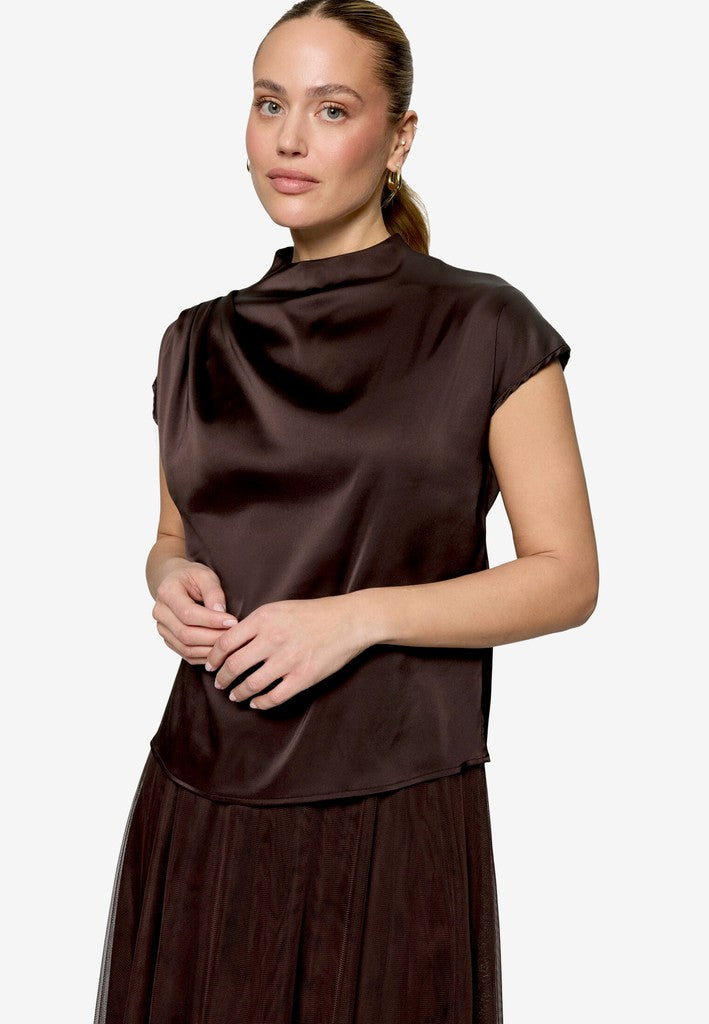 Bluse Kurz 1/2 Arm | color: Braun