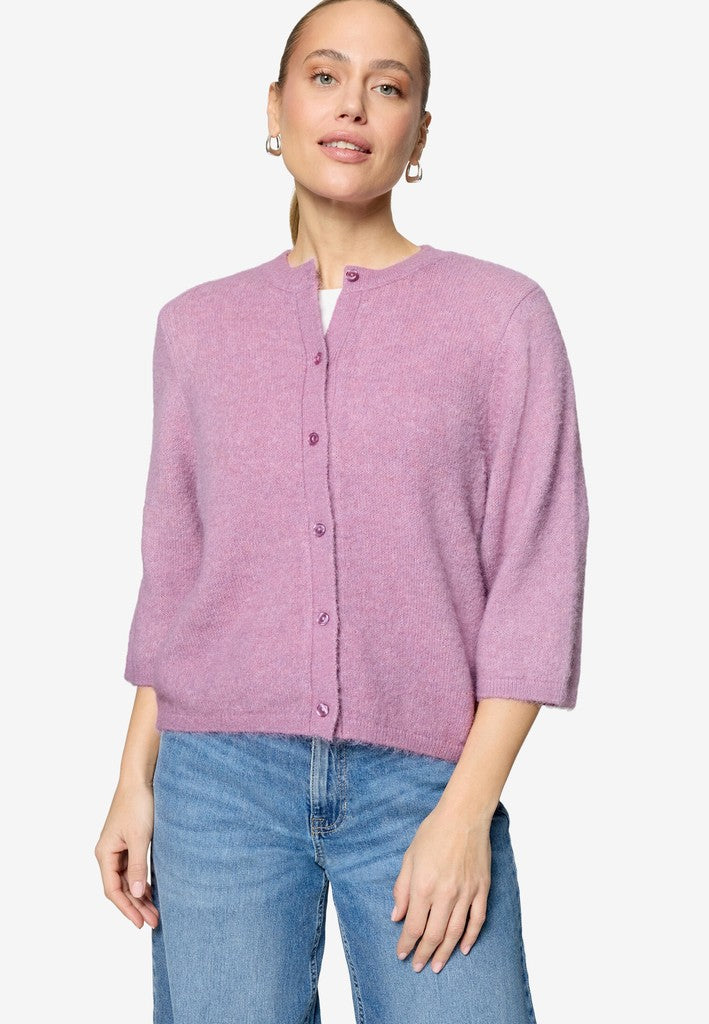 Strickjacke Kurz 3/4 Arm | color: Rosa/Violett