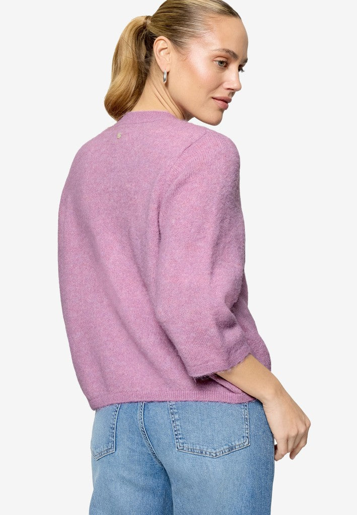 Strickjacke Kurz 3/4 Arm | color: Rosa/Violett
