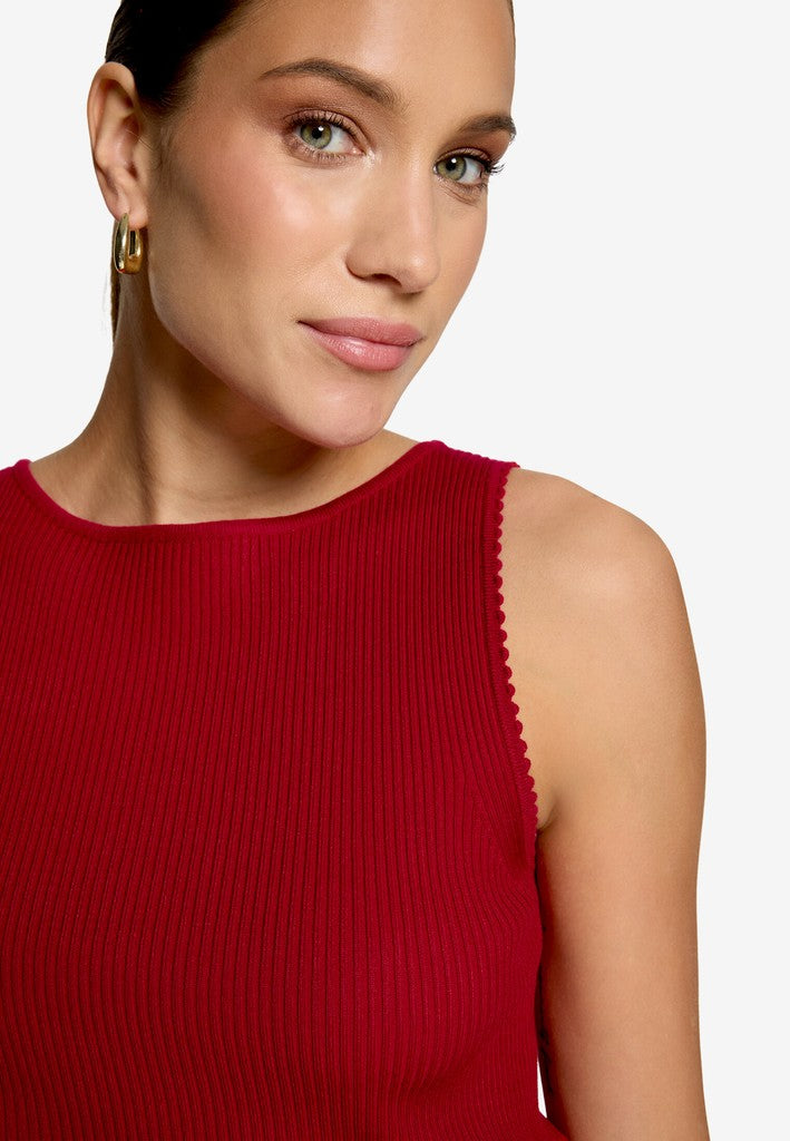 Strickpullover Kurz ohne Arm | color: Rot