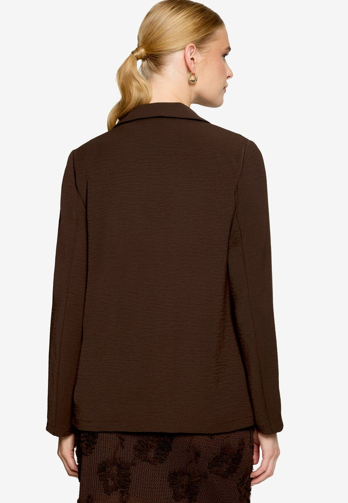 Blazerjacke Lang 3/4 Arm | color: Braun