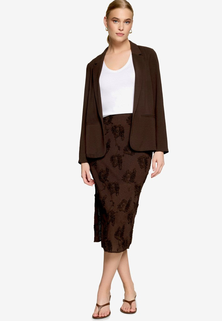 Blazerjacke Lang 3/4 Arm | color: Braun