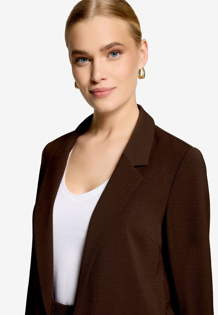 Blazerjacke Lang 3/4 Arm | color: Braun