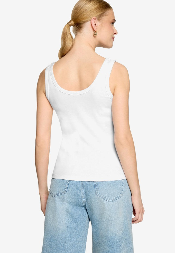 Top Kurz Tanktop | color: Weiß