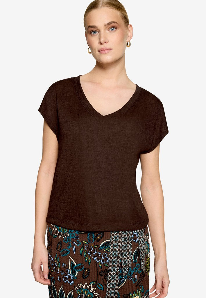 Shirt Kurz ohne Arm | color: Braun