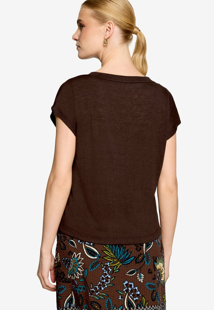 Shirt Kurz ohne Arm | color: Braun